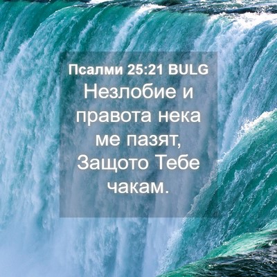 Picture 04 - Псалми 25:21 BULG - Незлобие и правота нека ме - Bible Verse Picture
