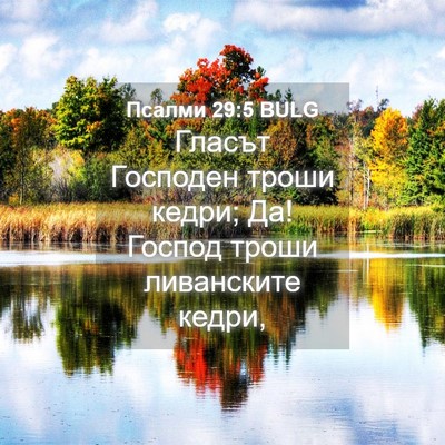 Picture 04 - Псалми 29:5 BULG - Гласът Господен троши - Bible Verse Picture