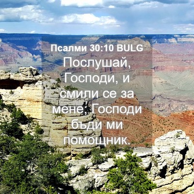 Picture 04 - Псалми 30:10 BULG - Послушай, Господи, и смили - Bible Verse Picture