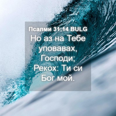 Picture 04 - Псалми 31:14 BULG - Но аз на Тебе уповавах, - Bible Verse Picture