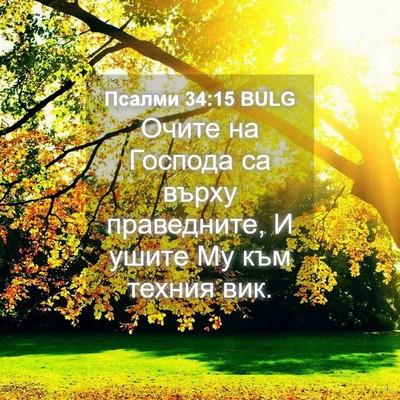 Picture 04 - Псалми 34:15 BULG - Очите на Господа са върху - Bible Verse Picture