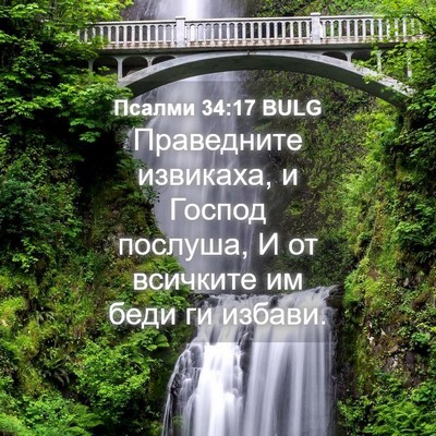 Picture 04 - Псалми 34:17 BULG - Праведните извикаха, и - Bible Verse Picture