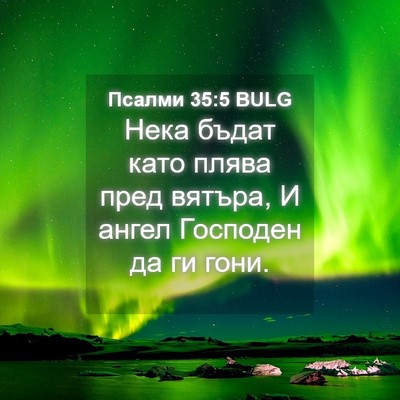 Picture 04 - Псалми 35:5 BULG - Нека бъдат като плява пред - Bible Verse Picture