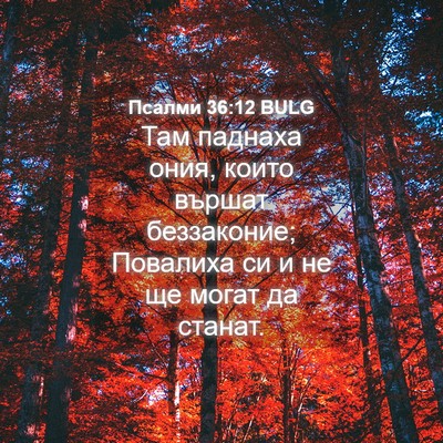 Picture 04 - Псалми 36:12 BULG - Там паднаха ония, които - Bible Verse Picture