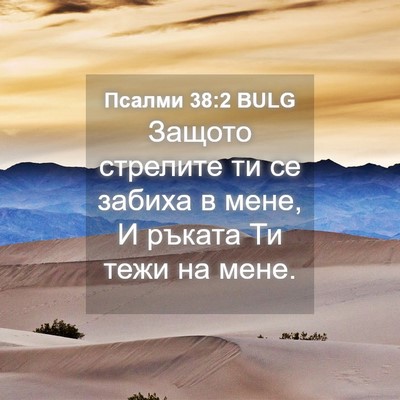 Picture 04 - Псалми 38:2 BULG - Защото стрелите ти се - Bible Verse Picture