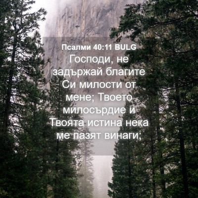 Picture 04 - Псалми 40:11 BULG - Господи, не задържай - Bible Verse Picture