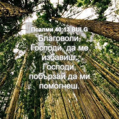 Picture 04 - Псалми 40:13 BULG - Благоволи, Господи, да ме - Bible Verse Picture