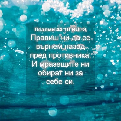 Picture 04 - Псалми 44:10 BULG - Правиш ни да се върнем - Bible Verse Picture