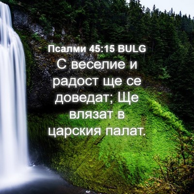 Picture 04 - Псалми 45:15 BULG - С веселие и радост ще се - Bible Verse Picture