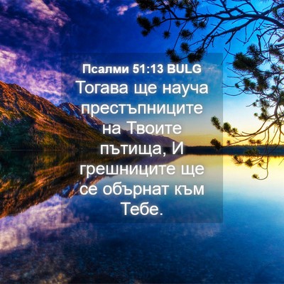 Picture 04 - Псалми 51:13 BULG - Тогава ще науча - Bible Verse Picture