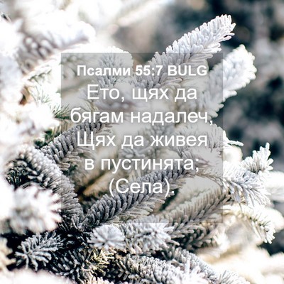 Picture 04 - Псалми 55:7 BULG - Ето, щях да бягам надалеч, - Bible Verse Picture