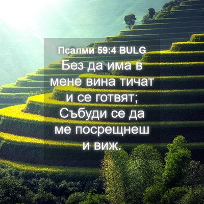Picture 04 - Псалми 59:4 BULG - Без да има в мене вина - Bible Verse Picture