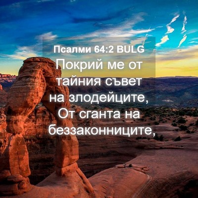 Picture 04 - Псалми 64:2 BULG - Покрий ме от тайния съвет - Bible Verse Picture