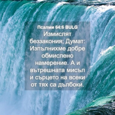 Picture 04 - Псалми 64:6 BULG - Измислят беззакония; - Bible Verse Picture