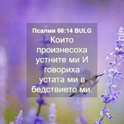 Picture 04 - Псалми 66:14 BULG - Които произнесоха устните - Bible Verse Picture