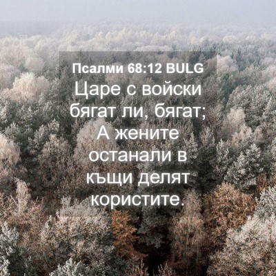 Picture 04 - Псалми 68:12 BULG - Царе с войски бягат ли, - Bible Verse Picture