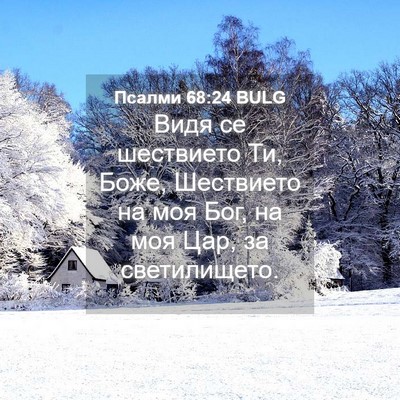 Picture 04 - Псалми 68:24 BULG - Видя се шествието Ти, Боже, - Bible Verse Picture