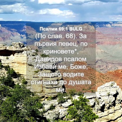 Picture 04 - Псалми 69:1 BULG - (По слав. 68). За първия - Bible Verse Picture