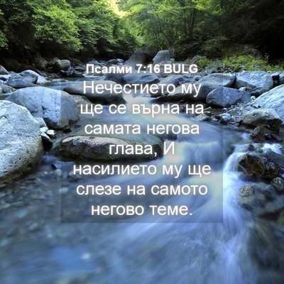 Picture 04 - Псалми 7:16 BULG - Нечестието му ще се върна - Bible Verse Picture