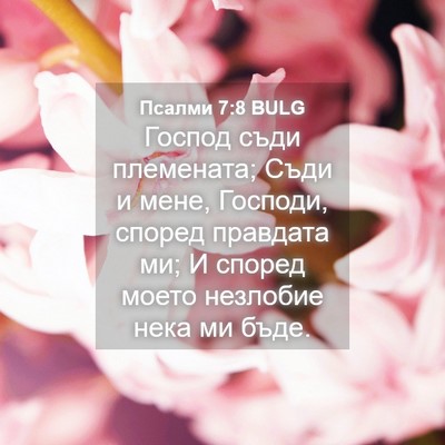 Picture 04 - Псалми 7:8 BULG - Господ съди племената; - Bible Verse Picture