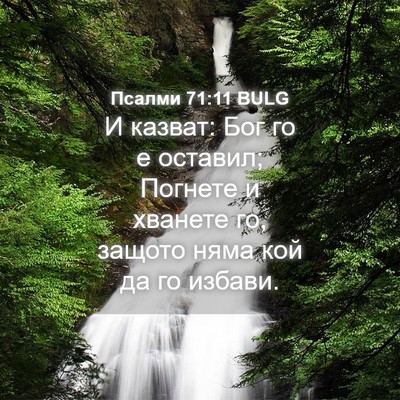 Picture 04 - Псалми 71:11 BULG - И казват: Бог го е оставил; - Bible Verse Picture