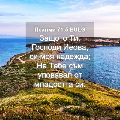 Picture 04 - Псалми 71:5 BULG - Защото Ти, Господи Иеова, - Bible Verse Picture