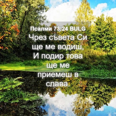 Picture 04 - Псалми 73:24 BULG - Чрез съвета Си ще ме водиш, - Bible Verse Picture