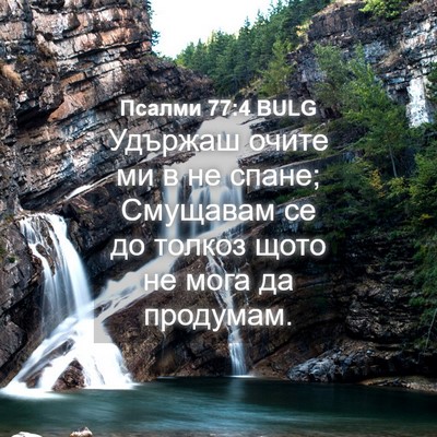 Picture 04 - Псалми 77:4 BULG - Удържаш очите ми в не - Bible Verse Picture