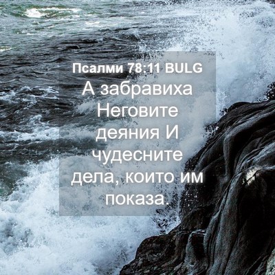 Picture 04 - Псалми 78:11 BULG - А забравиха Неговите - Bible Verse Picture