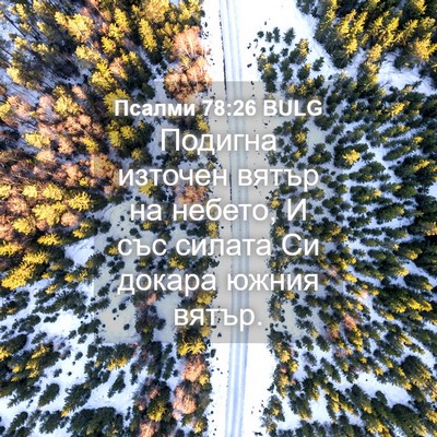 Picture 04 - Псалми 78:26 BULG - Подигна източен вятър на - Bible Verse Picture