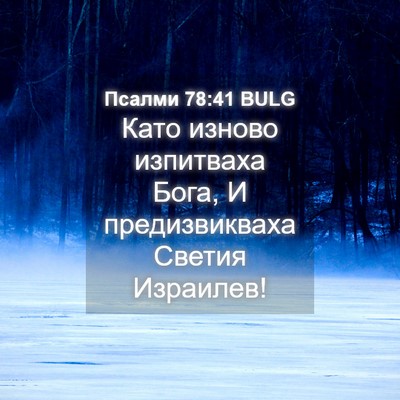 Picture 04 - Псалми 78:41 BULG - Като изново изпитваха - Bible Verse Picture