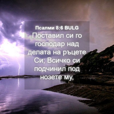 Picture 04 - Псалми 8:6 BULG - Поставил си го господар - Bible Verse Picture