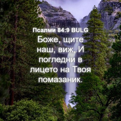 Picture 04 - Псалми 84:9 BULG - Боже, щите наш, виж, И - Bible Verse Picture