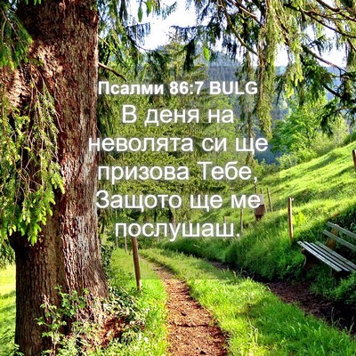 Picture 04 - Псалми 86:7 BULG - В деня на неволята си ще - Bible Verse Picture