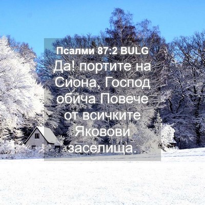 Picture 04 - Псалми 87:2 BULG - Да! портите на Сиона, - Bible Verse Picture