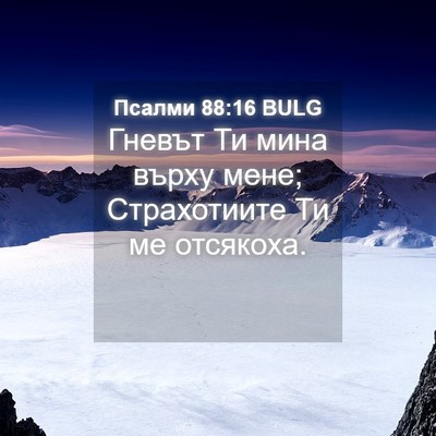 Picture 04 - Псалми 88:16 BULG - Гневът Ти мина върху мене; - Bible Verse Picture