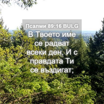 Picture 04 - Псалми 89:16 BULG - В Твоето име се радват - Bible Verse Picture