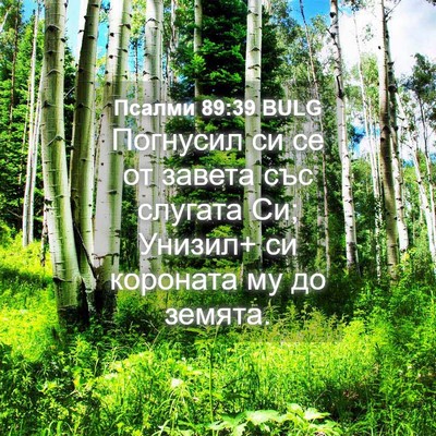 Picture 04 - Псалми 89:39 BULG - Погнусил си се от завета - Bible Verse Picture