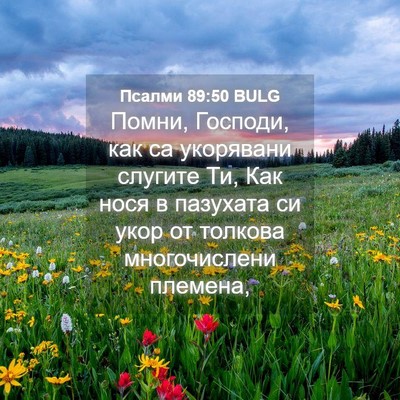 Picture 04 - Псалми 89:50 BULG - Помни, Господи, как са - Bible Verse Picture