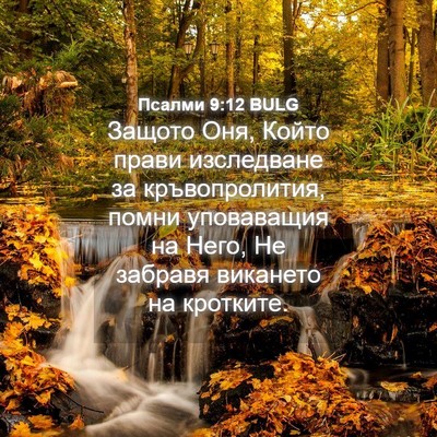 Picture 04 - Псалми 9:12 BULG - Защото Оня, Който прави - Bible Verse Picture