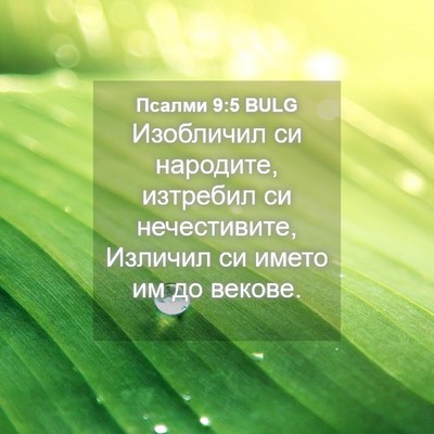 Picture 04 - Псалми 9:5 BULG - Изобличил си народите, - Bible Verse Picture