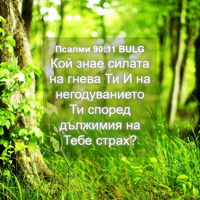 Picture 04 - Псалми 90:11 BULG - Кой знае силата на гнева Ти - Bible Verse Picture