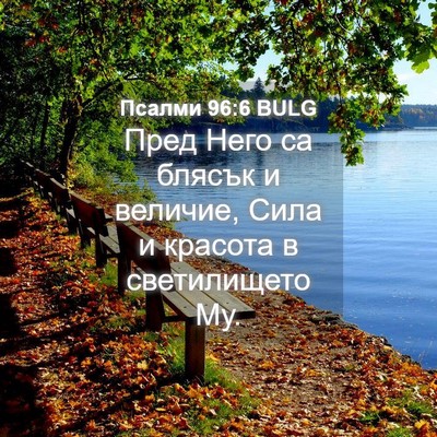 Picture 04 - Псалми 96:6 BULG - Пред Него са блясък и - Bible Verse Picture