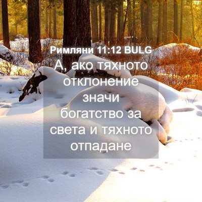 Picture 04 - Римляни 11:12 BULG - А, ако тяхното отклонение - Bible Verse Picture