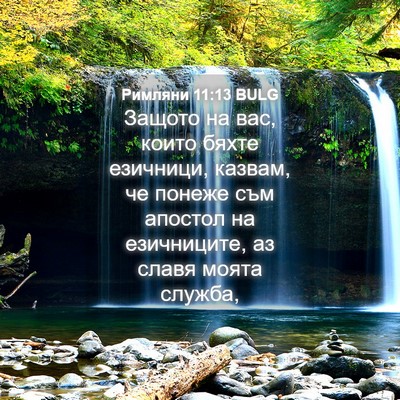 Picture 04 - Римляни 11:13 BULG - Защото на вас, които бяхте - Bible Verse Picture