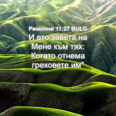 Picture 04 - Римляни 11:27 BULG - И ето завета на Мене към - Bible Verse Picture