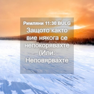 Picture 04 - Римляни 11:30 BULG - Защото както вие някога се - Bible Verse Picture