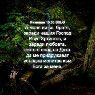 Picture 04 - Римляни 15:30 BULG - А моля ви се, братя, заради - Bible Verse Picture