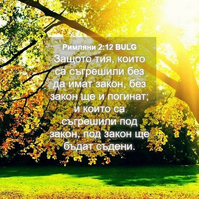 Picture 04 - Римляни 2:12 BULG - Защото тия, които са - Bible Verse Picture