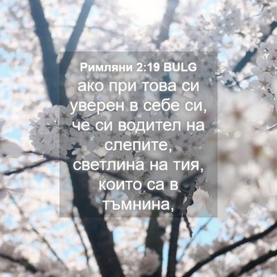 Picture 04 - Римляни 2:19 BULG - ако при това си уверен в - Bible Verse Picture